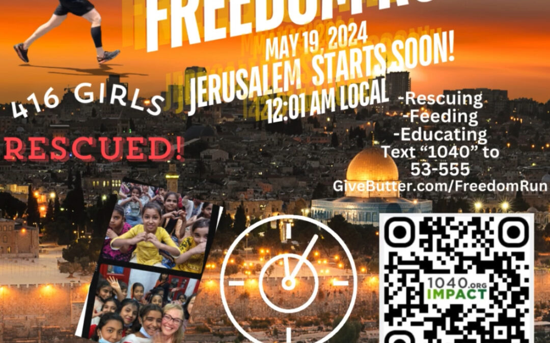 In Jerusalem to run a 40 mile Ultra Marathon to Support Israel – Bring Them Home Now